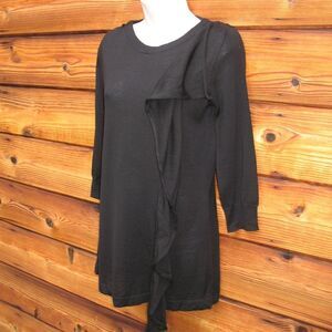 NWT Shin Choi Black Wool Silk  Pullover Sweater